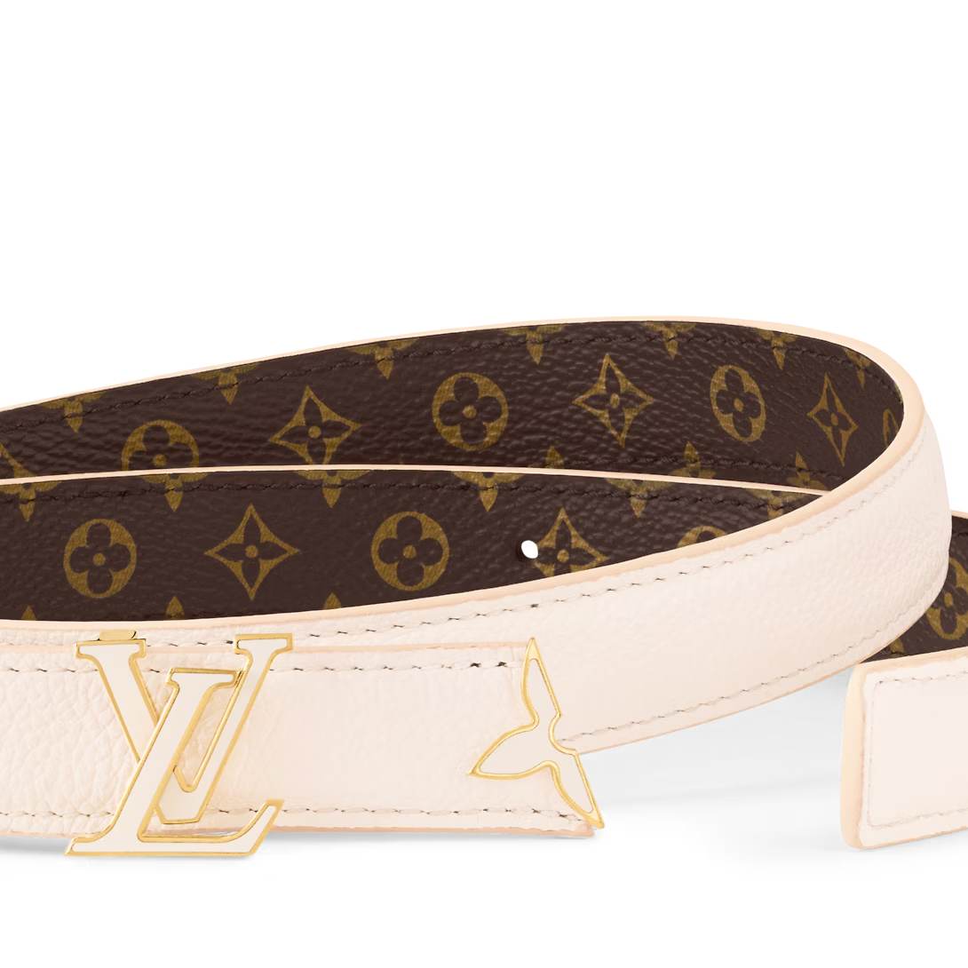  Thắt Lưng Nữ Louis Vuitton Pretty LV Enamel 20MM Reversible Belt 'Blanc' 