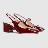  Giày Nữ Gucci Women's Horsebit Pump 'Rosso' 