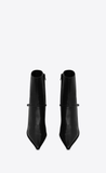  Giày Nữ Saint Laurent Vendome Booties In Glazed Leather 'Black' 