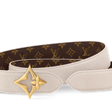  Thắt Lưng Nữ Louis Vuitton LV Flowergram 30MM Reversible Belt 'Cream' 