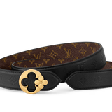  Thắt Lưng Nữ Louis Vuitton LV Flowergram Round 30MM Reversible Belt 'Black' 