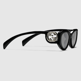  Kính Nữ Gucci Cat-Eye Frame Sunglasses 'Black' 