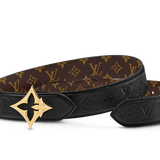  Thắt Lưng Nữ Louis Vuitton LV Flowergram 30mm Reversible Belt 'Black' 