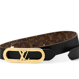  Thắt Lưng Nữ Louis Vuitton My LV Chain 25MM Reversible Belt 'Black' 
