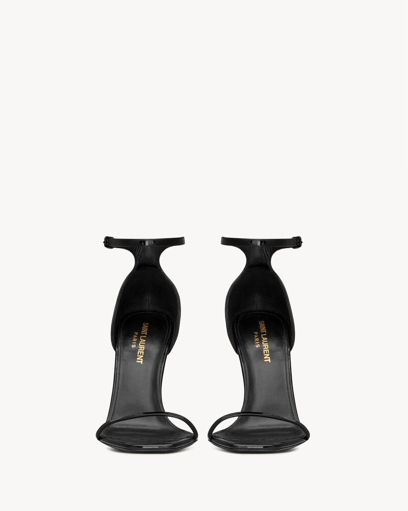  Giày Nữ Saint Laurent Opyum Sandals In Patent Leather 'Black' 
