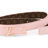  Thắt Lưng Nữ Louis Vuitton Pretty LV Enamel 20MM Reversible Belt 'Rose' 