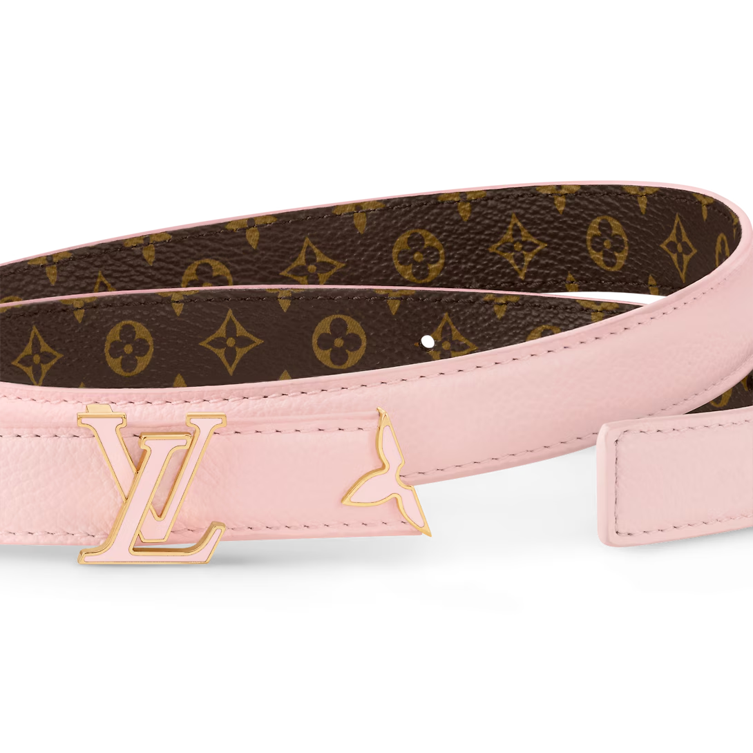 Thắt Lưng Nữ Louis Vuitton Pretty LV Enamel 20MM Reversible Belt 'Rose' 
