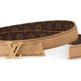  Thắt Lưng Nữ Louis Vuitton Pretty LV Enamel 20MM Reversible Belt 'Beige' 