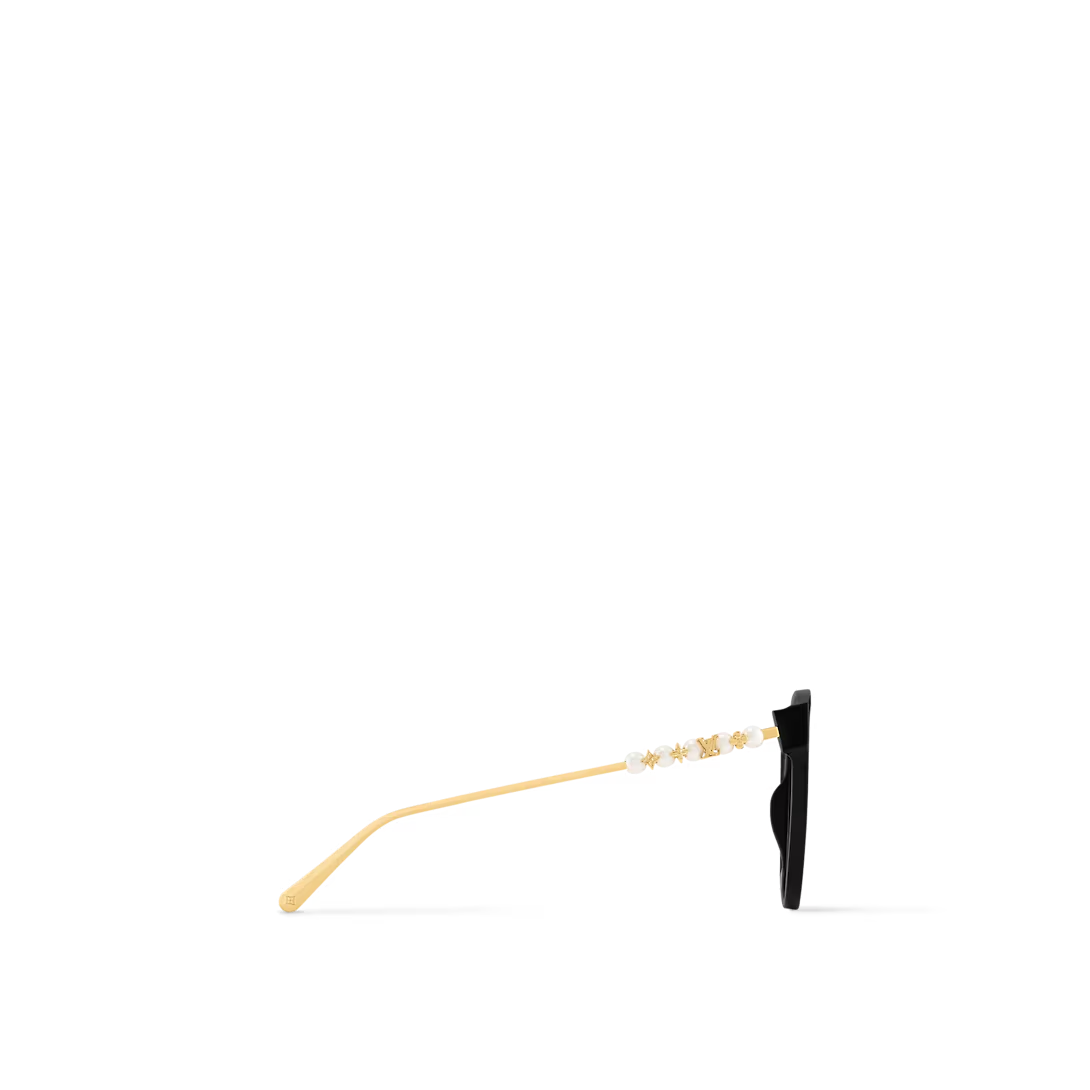  Kính Nữ Louis Vuitton Minigram Pearl Square Sunglasses 'Black' 