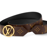  Thắt Lưng Nữ Louis Vuitton LV Circle 35MM Reversible Belt 'Black' 
