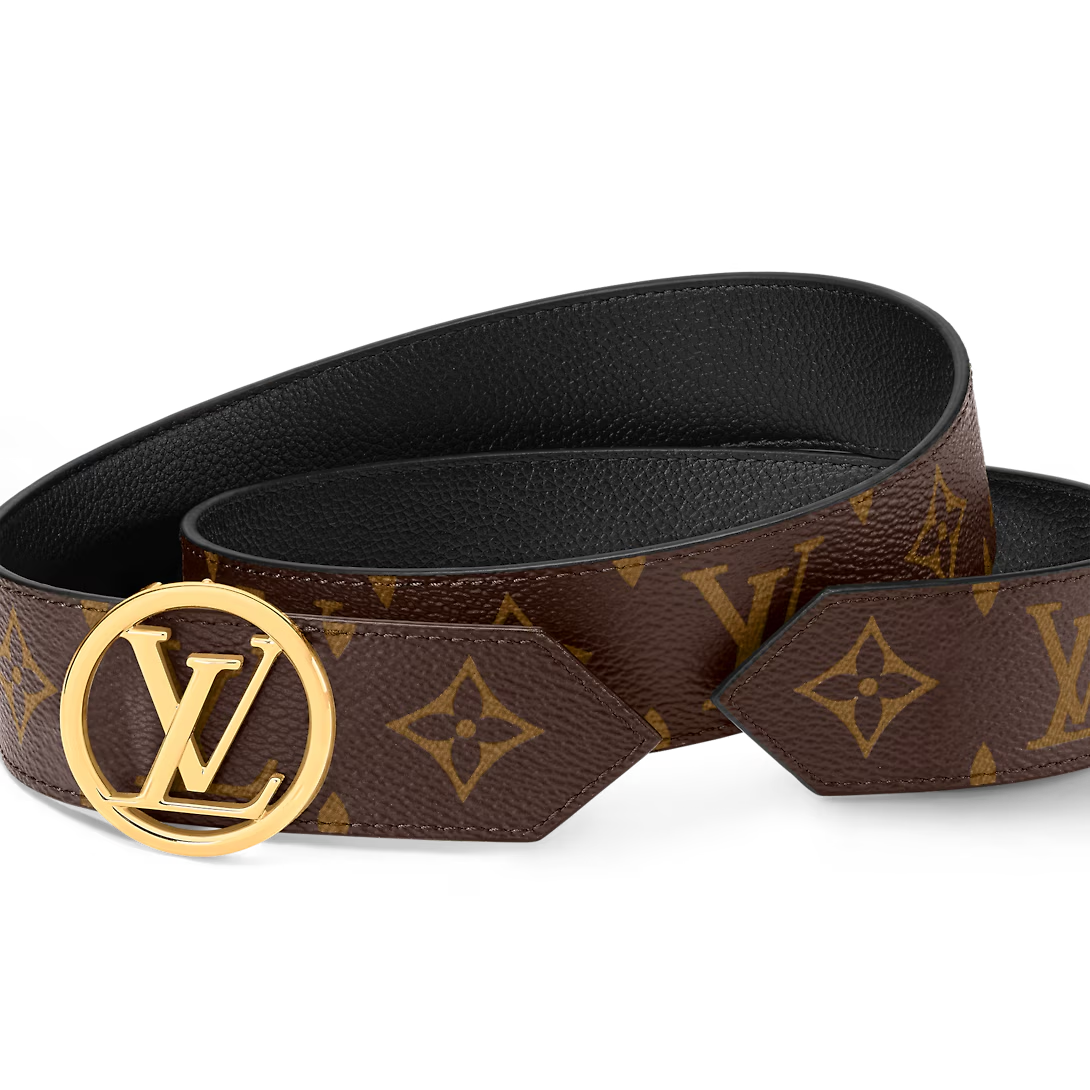  Thắt Lưng Nữ Louis Vuitton LV Circle 35MM Reversible Belt 'Black' 