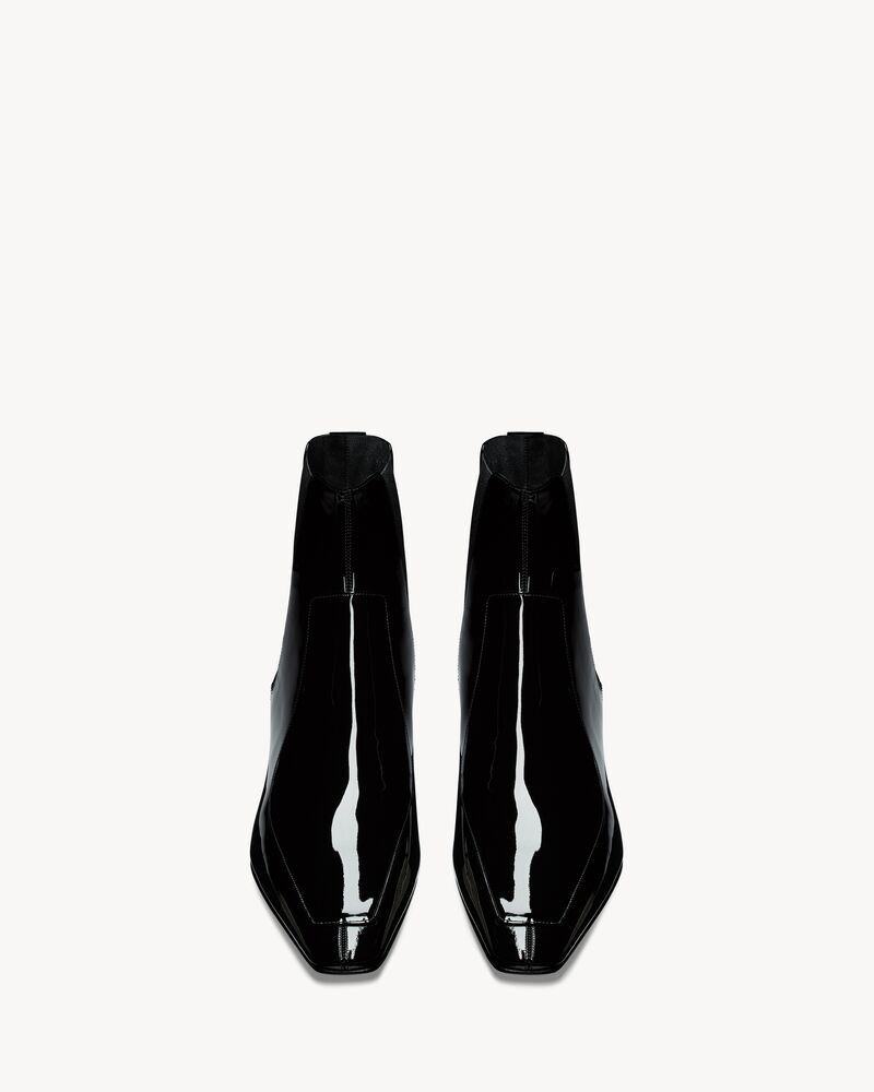  Giày Nam Saint Laurent Paolo Chelsea Boots In Patent Leather 'Black' 