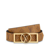  Thắt Lưng Nữ Louis Vuitton Dauphine 25MM Reversible Belt 'Black' 