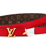  Thắt Lưng Nữ Louis Vuitton Pretty LV 20MM Reversible Belt 'Red' 