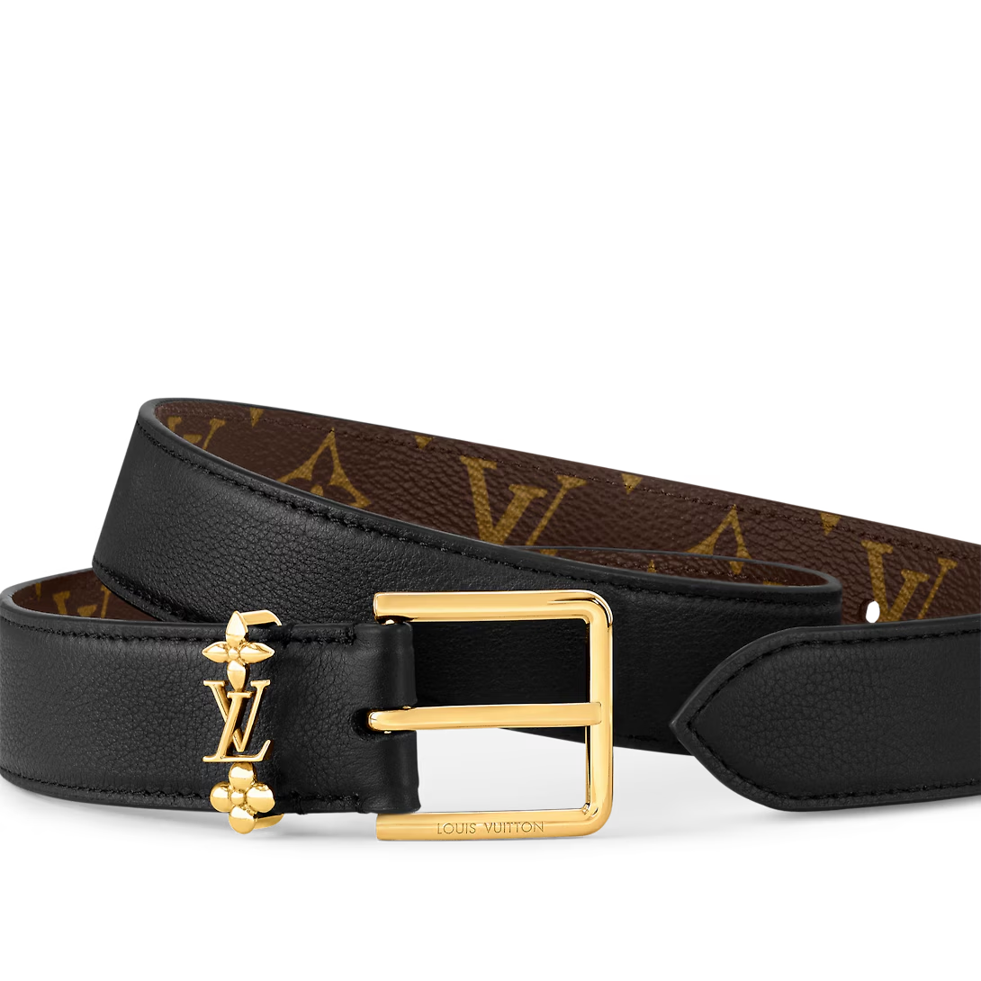  Thắt Lưng Nữ Louis Vuitton LV Bloom 30MM Belt 'Black' 