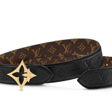  Thắt Lưng Nữ Louis Vuitton LV Flowergram 30mm Reversible Belt 'Black' 