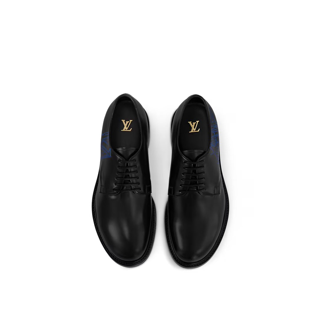  Giày Nam Louis Vuitton Voltaire Derbies 'Black' 