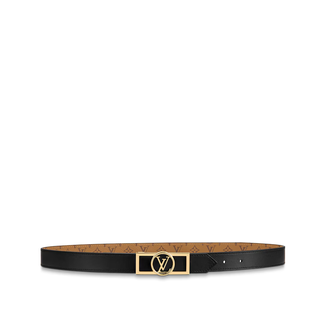  Thắt Lưng Nữ Louis Vuitton Dauphine 25MM Reversible Belt 'Black' 