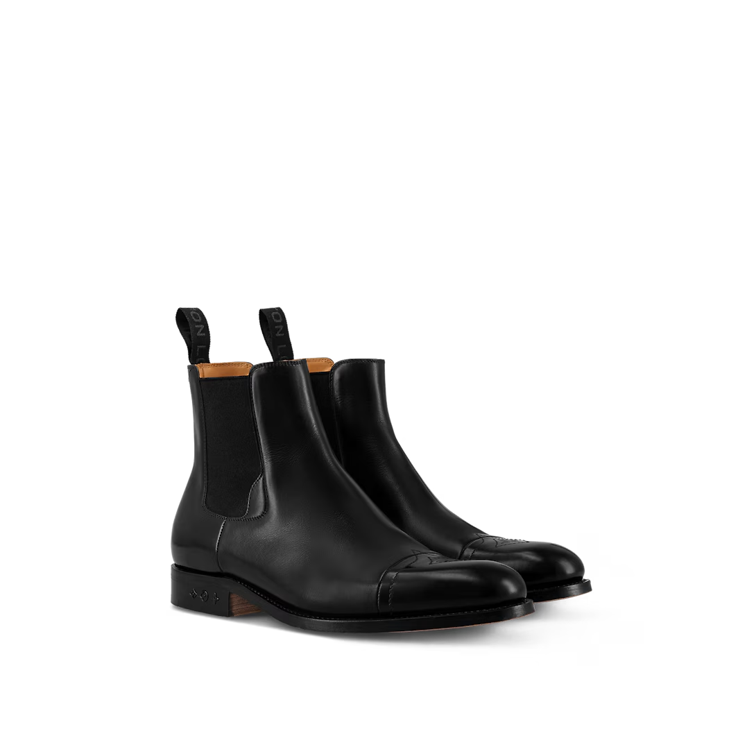  Giày Nam Louis Vuitton Chelsea Ankle Boots 'Black' 