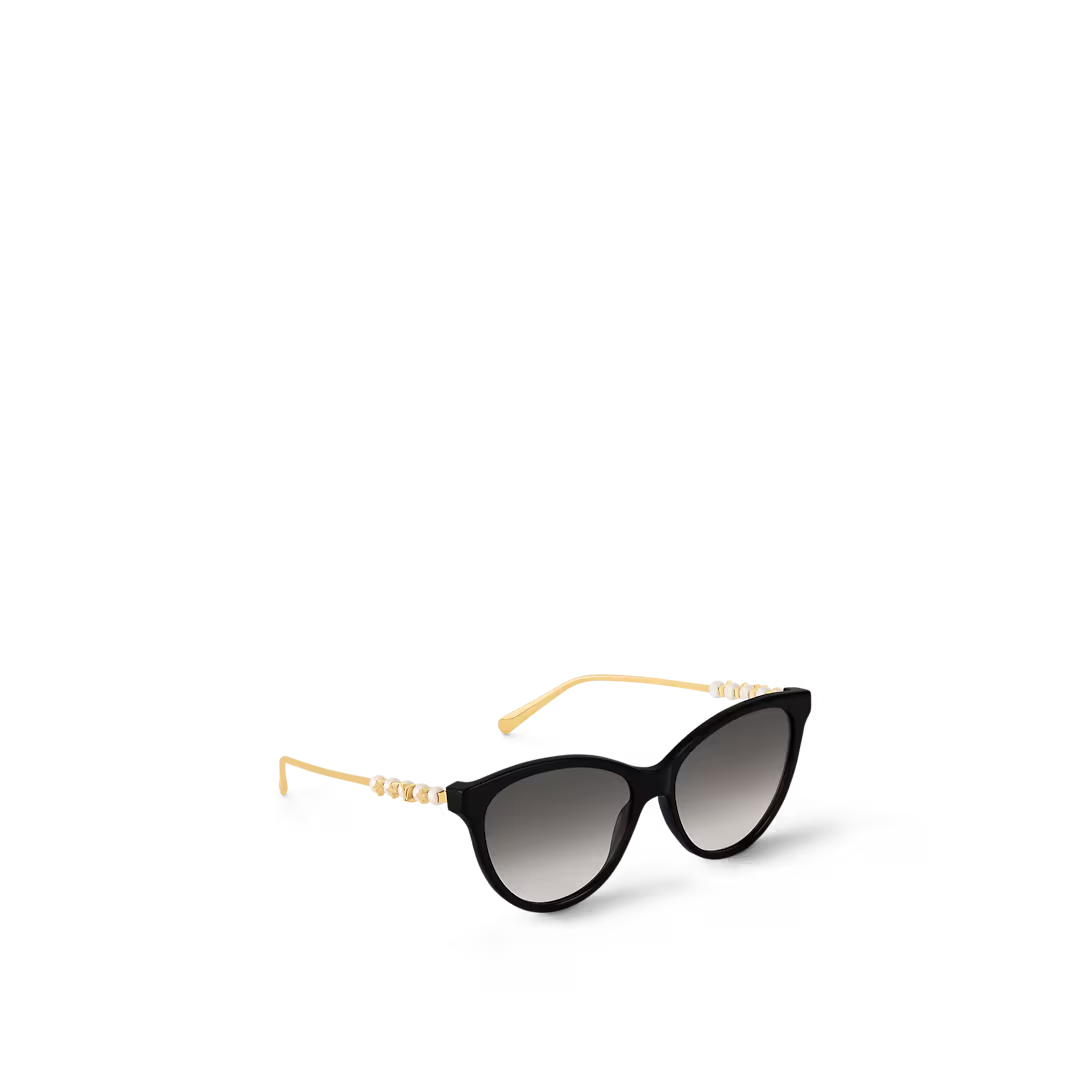 Kính Nữ Louis Vuitton Minigram Pearl Cat Eye Sunglasses 'Black' 