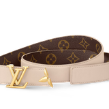  Thắt Lưng Nữ Louis Vuitton Pretty LV 30MM Reversible Belt 'Beige' 