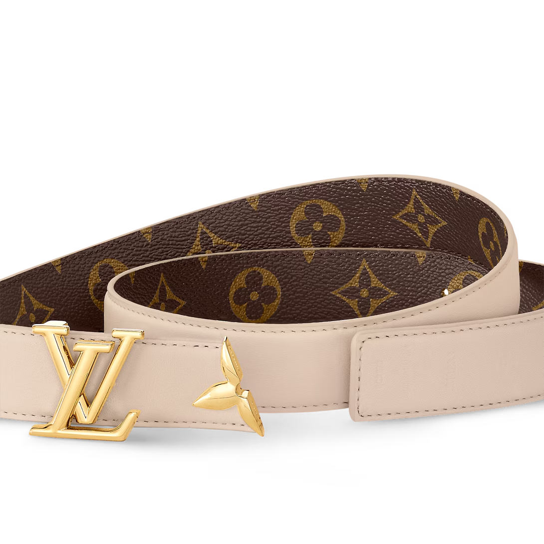  Thắt Lưng Nữ Louis Vuitton Pretty LV 30MM Reversible Belt 'Beige' 