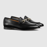  Giày Nữ Gucci Jordaan Loafer 'Black Leather' 
