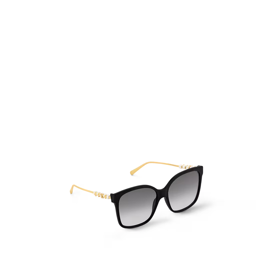  Kính Nữ Louis Vuitton Minigram Pearl Square Sunglasses 'Black' 