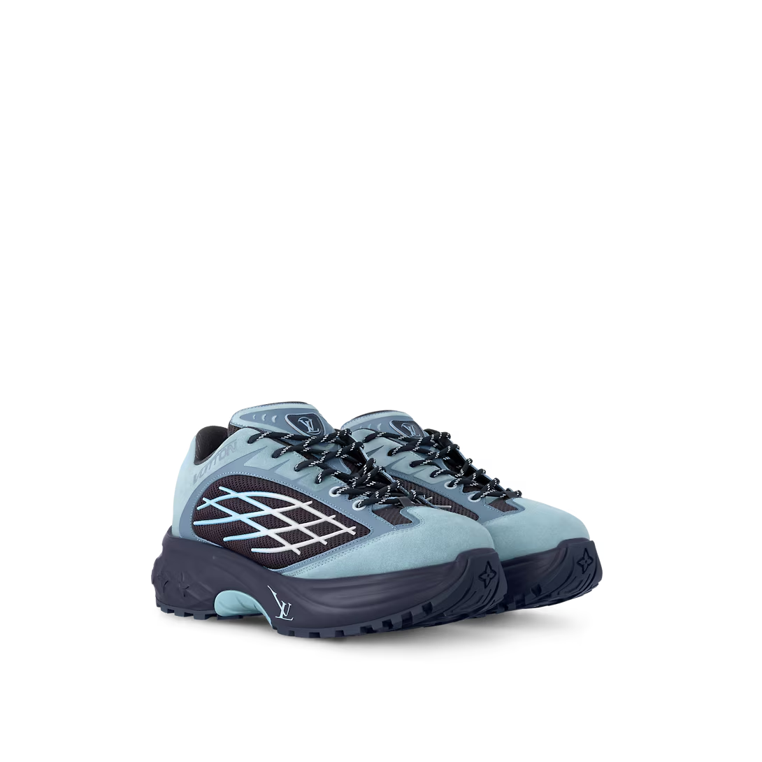  Giày Nam Louis Vuitton LV Discovery Lace Ups 'Blue' 