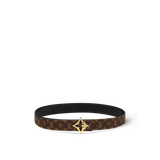  Thắt Lưng Nữ Louis Vuitton LV Flowergram 30mm Reversible Belt 'Black' 