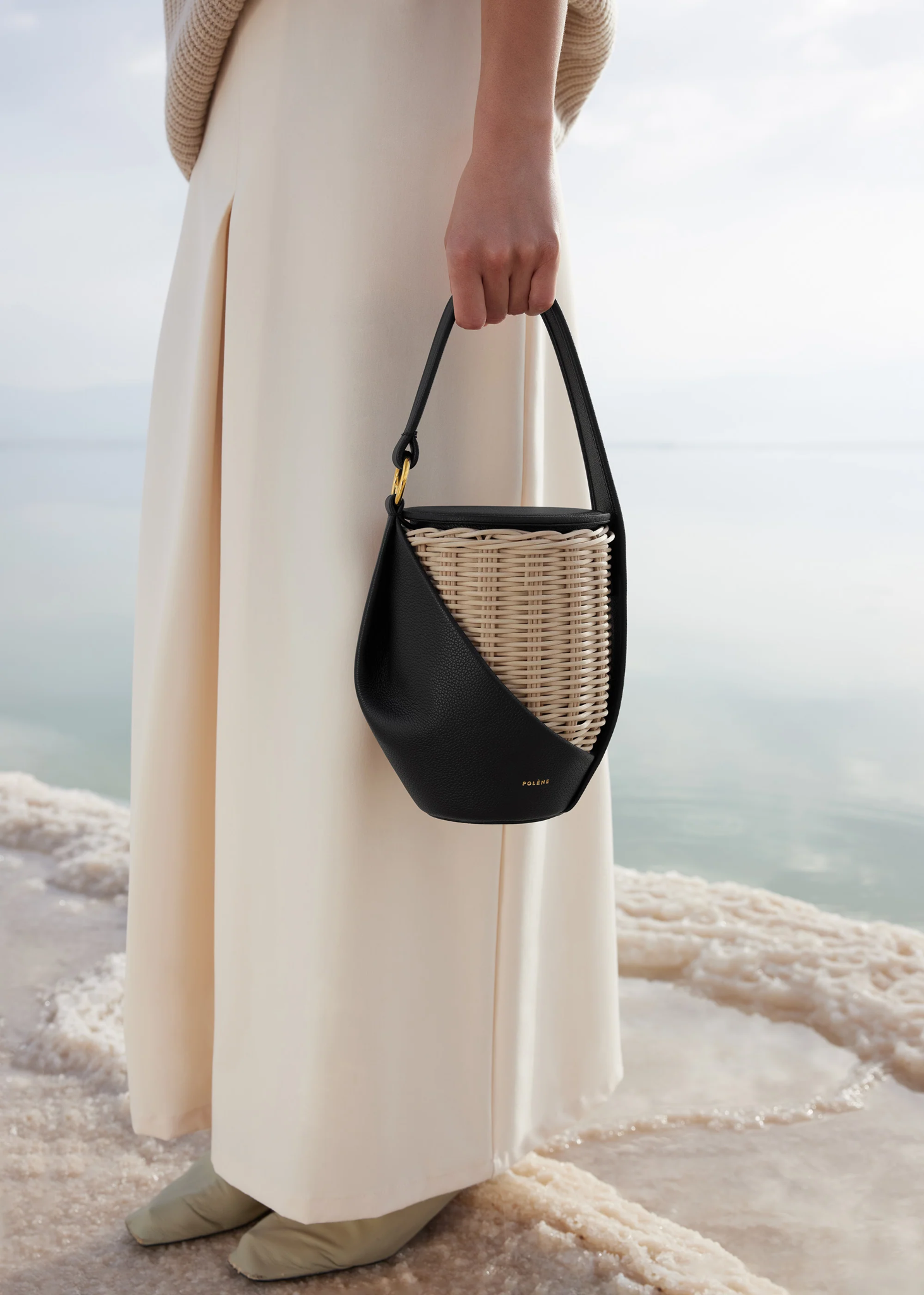  Túi Nữ Polene Yké Textured 'Black' 