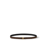 Thắt Lưng Nữ Louis Vuitton LV Mini 15MM Reversible Belt 'Black' 