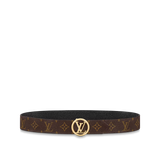  Thắt Lưng Nữ Louis Vuitton LV Circle 35MM Reversible Belt 'Black' 