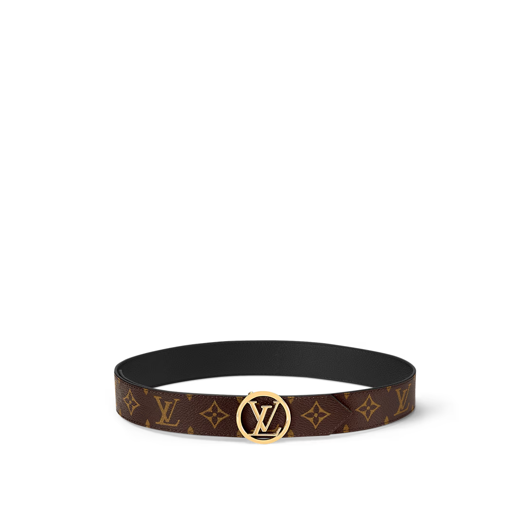  Thắt Lưng Nữ Louis Vuitton LV Circle 35MM Reversible Belt 'Black' 