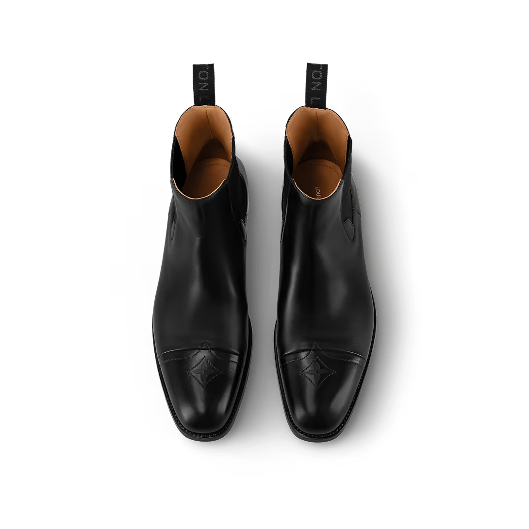  Giày Nam Louis Vuitton Chelsea Ankle Boots 'Black' 