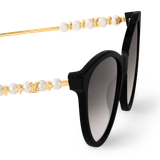  Kính Nữ Louis Vuitton Minigram Pearl Cat Eye Sunglasses 'Black' 