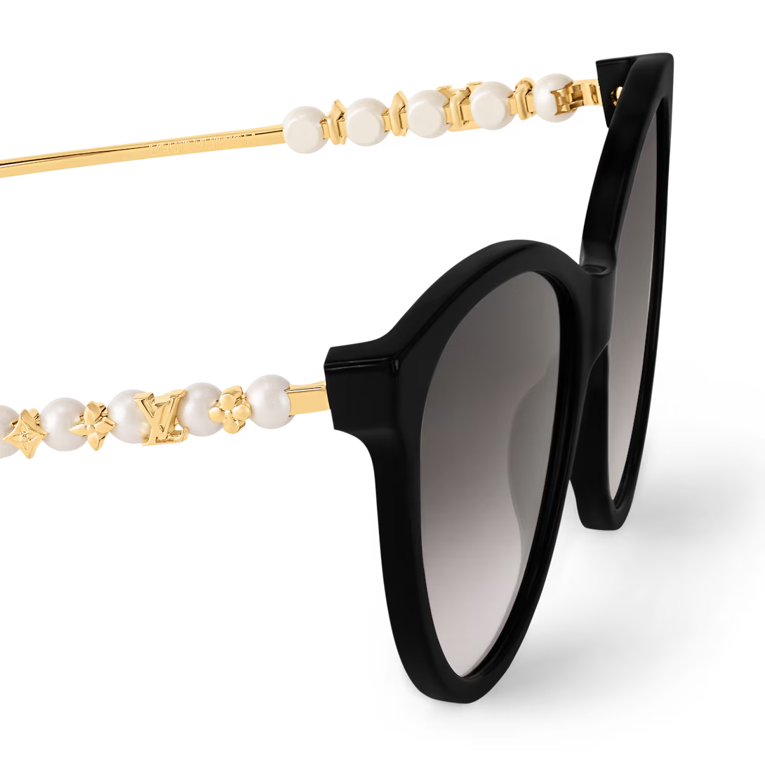  Kính Nữ Louis Vuitton Minigram Pearl Cat Eye Sunglasses 'Black' 
