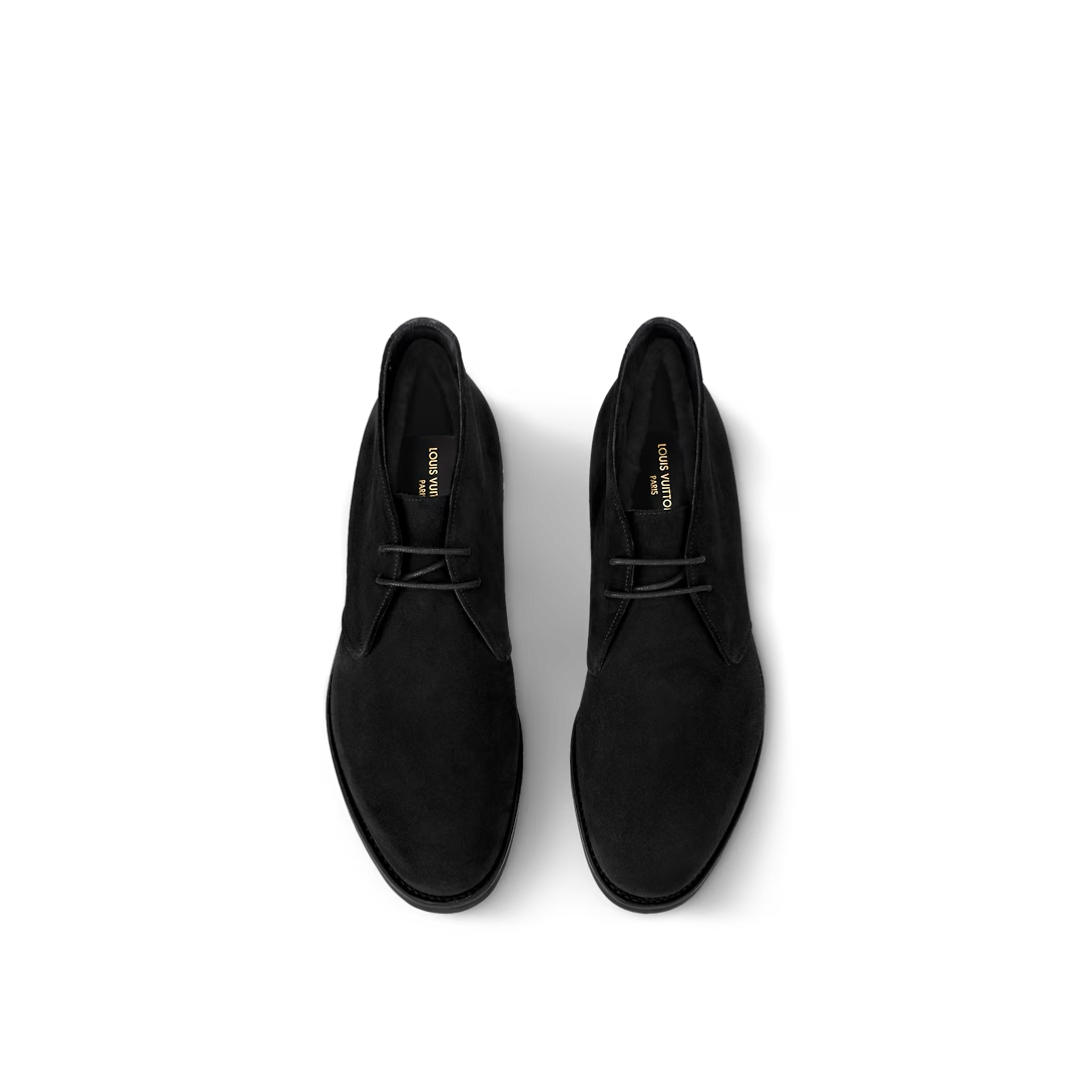  Giày Nam Louis Vuitton LV Flex High Derbies Fur 'Black' 