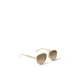  Kính Nữ Louis Vuitton My LV Chain Pilot Sunglasses 'Gold' 