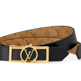  Thắt Lưng Nữ Louis Vuitton Dauphine 25MM Reversible Belt 'Black' 