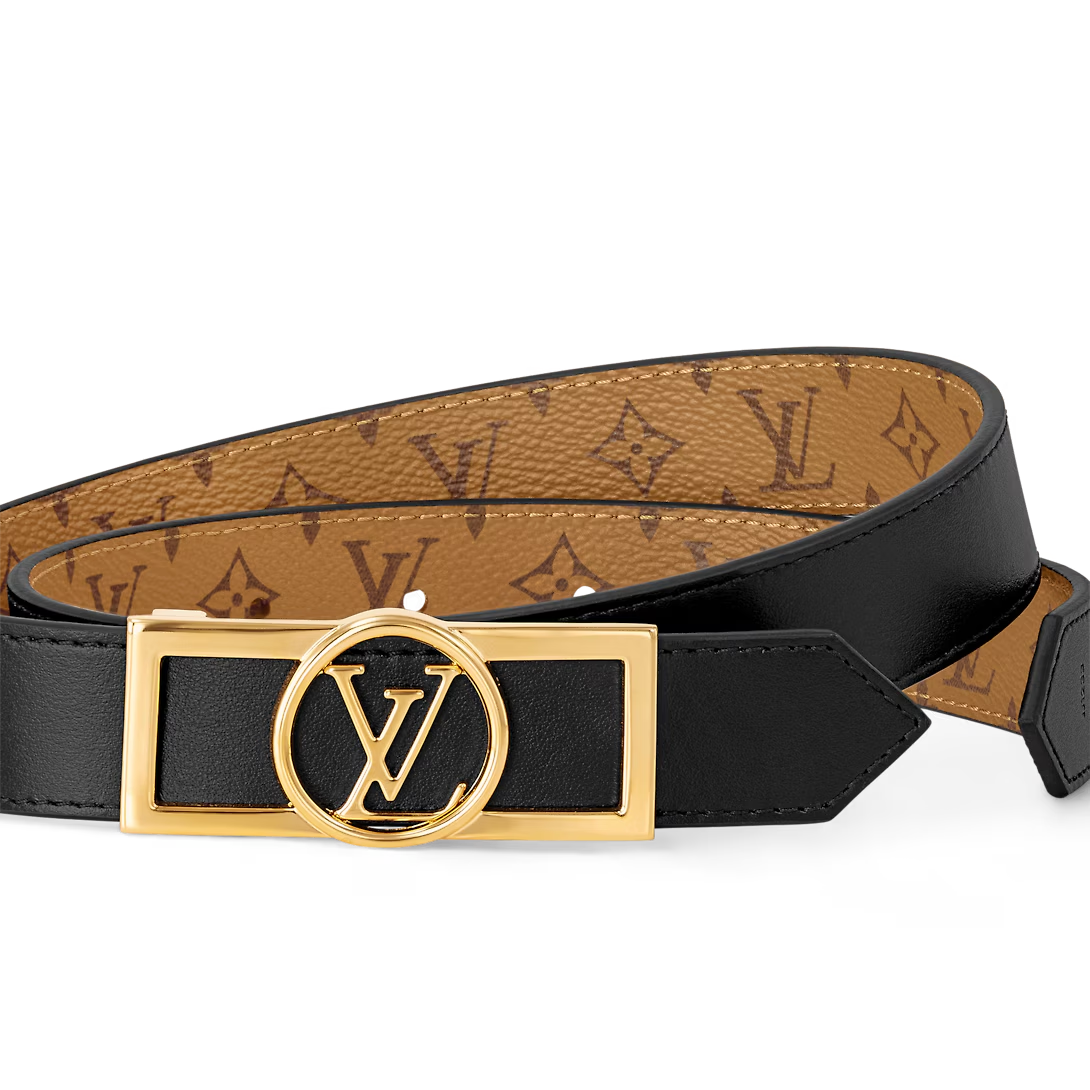  Thắt Lưng Nữ Louis Vuitton Dauphine 25MM Reversible Belt 'Black' 