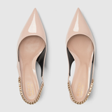  Giày Nữ Gucci Signoria Slingback Pump 'Light Beige' 