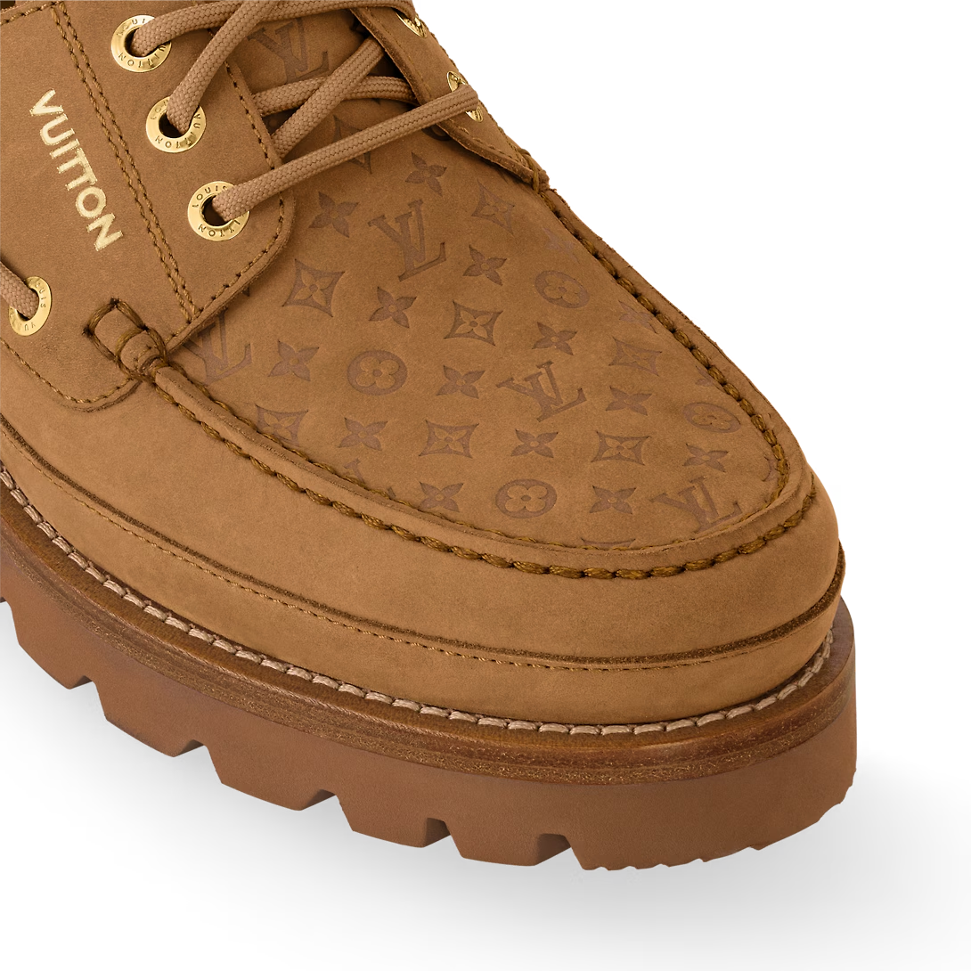  Giày Nam Louis Vuitton LV Ranger Boat Shoes 'Beige' 