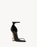  Giày Nữ Saint Laurent Opyum Sandals In Patent Leather 'Black' 