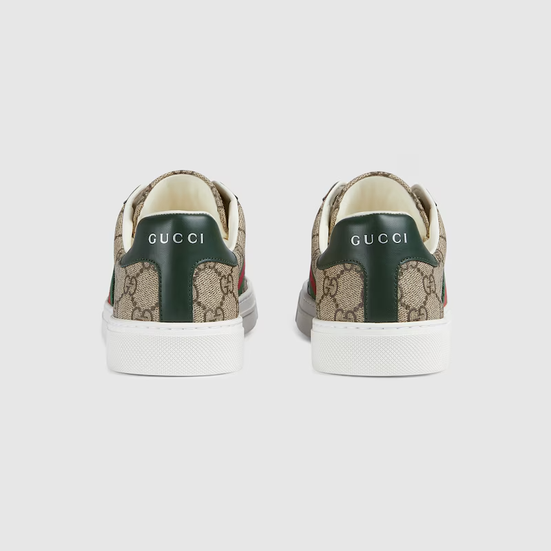  Giày Nữ Gucci Ace Trainer With Web 'Beige' ‎ 