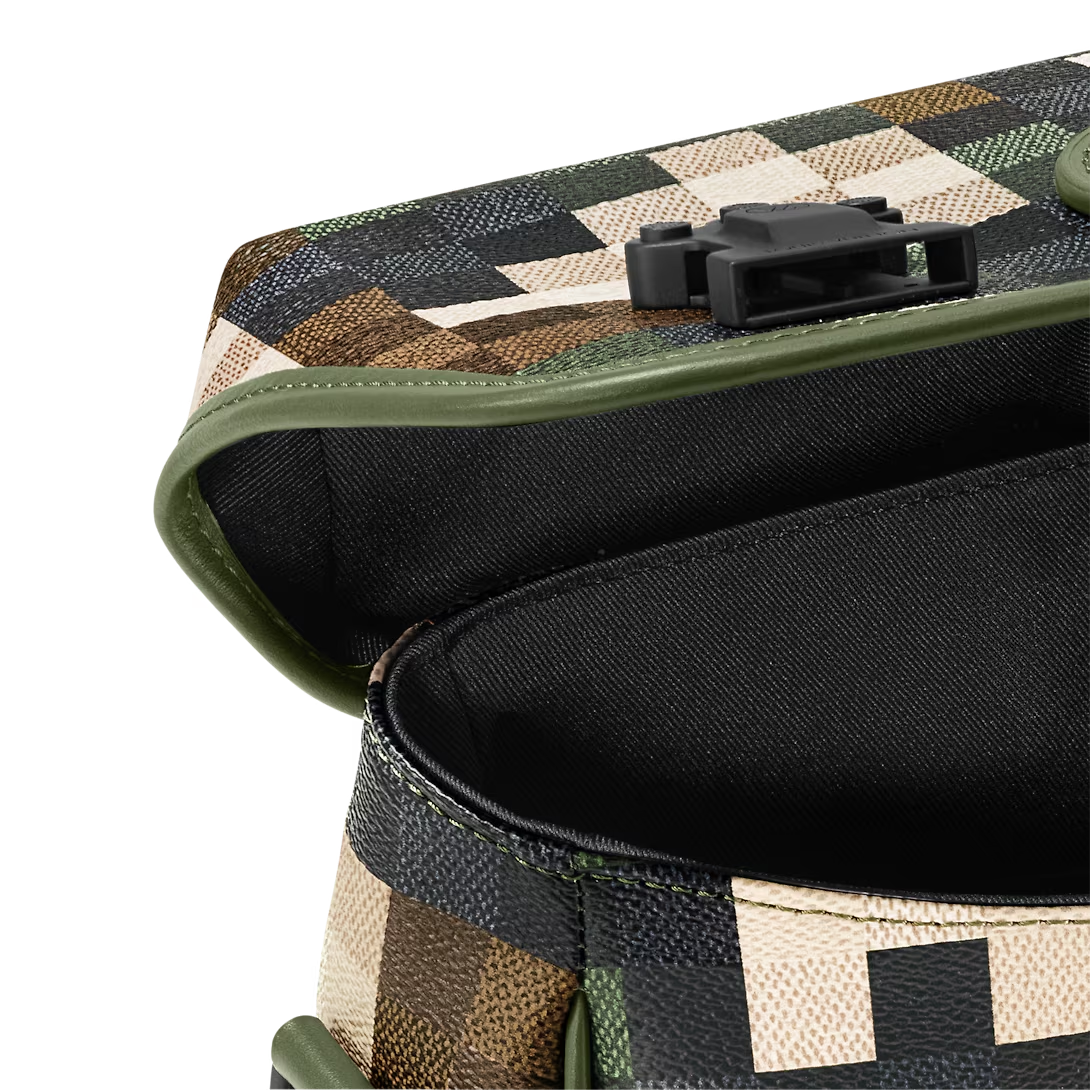 Borsa messenger mini Saddle con pattina Pelle Gravity nera