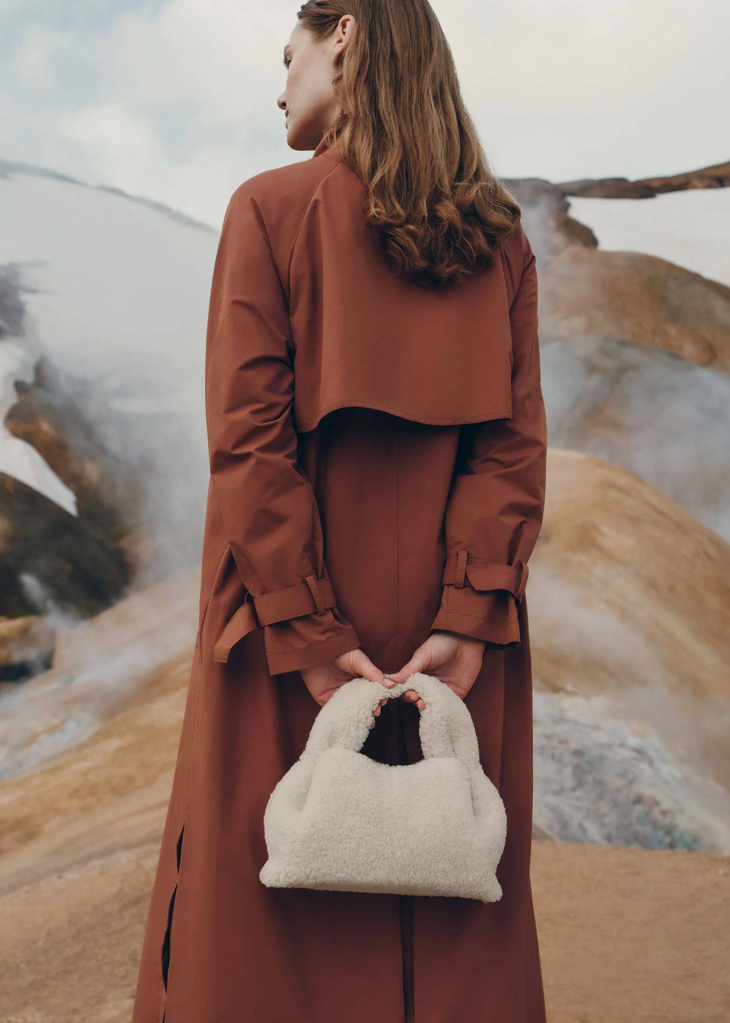  Túi Nữ Polene Numéro Neuf Mini 'Ecru Shearling' 