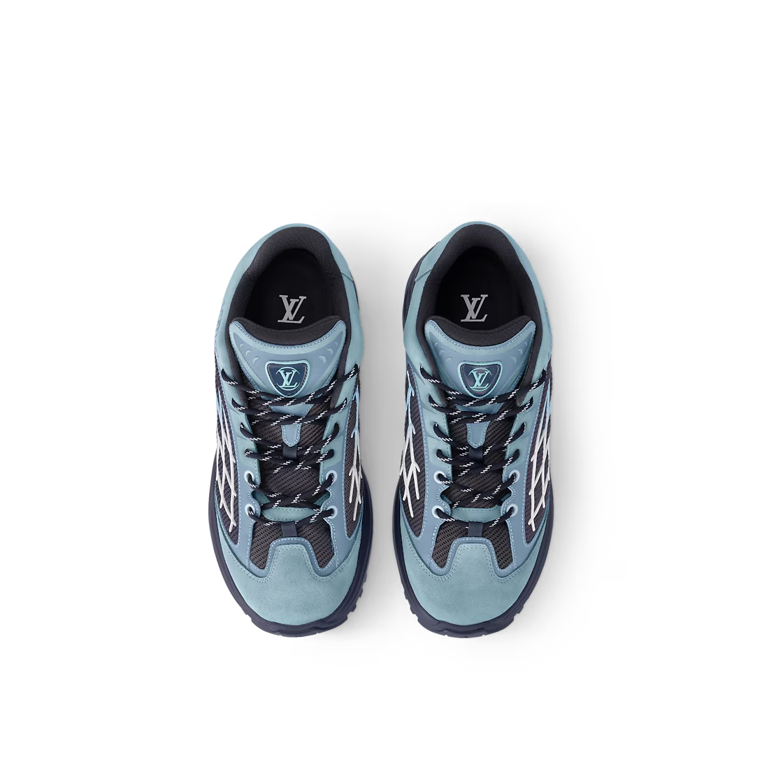  Giày Nam Louis Vuitton LV Discovery Lace Ups 'Blue' 