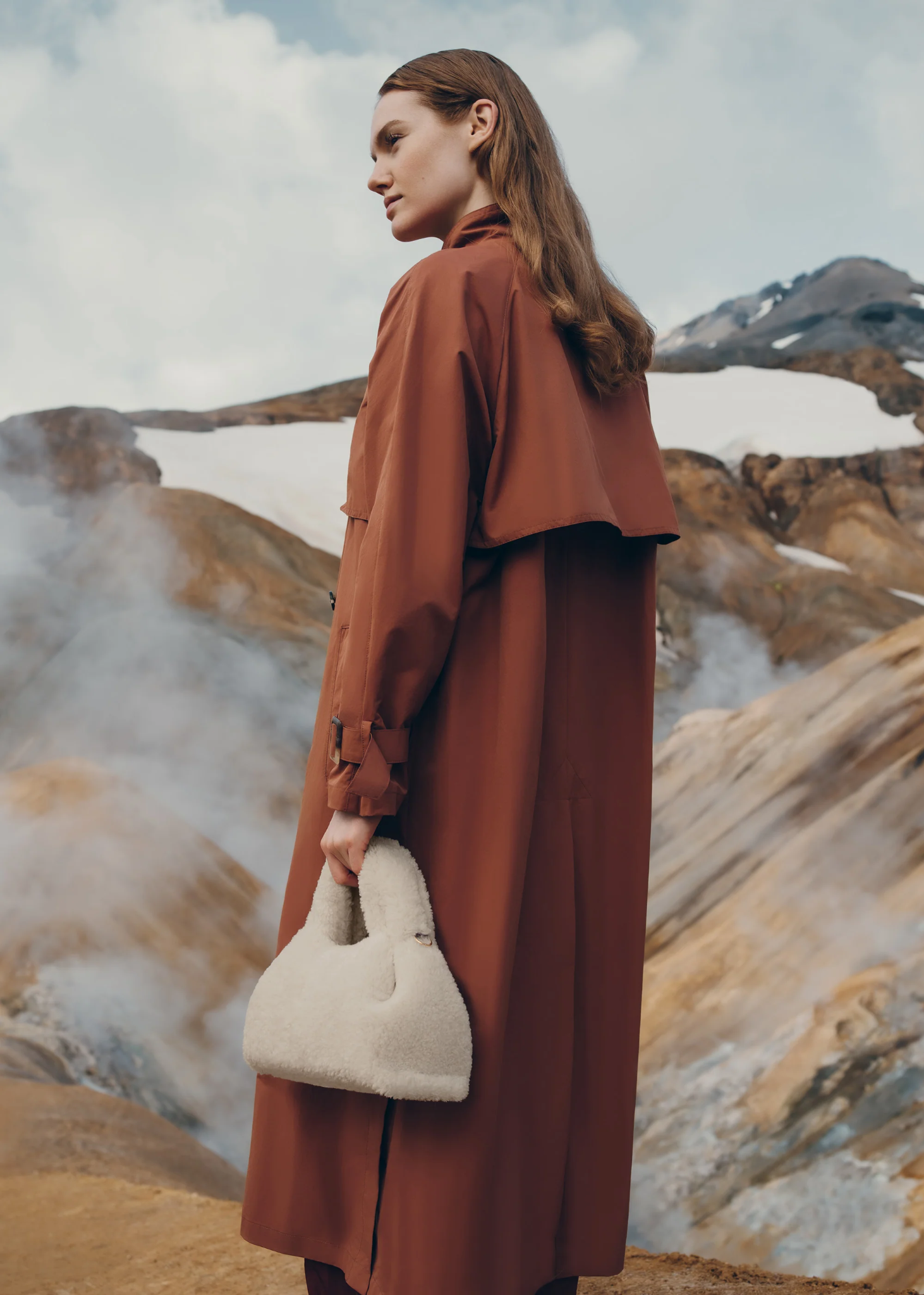  Túi Nữ Polene Numéro Neuf Mini 'Ecru Shearling' 
