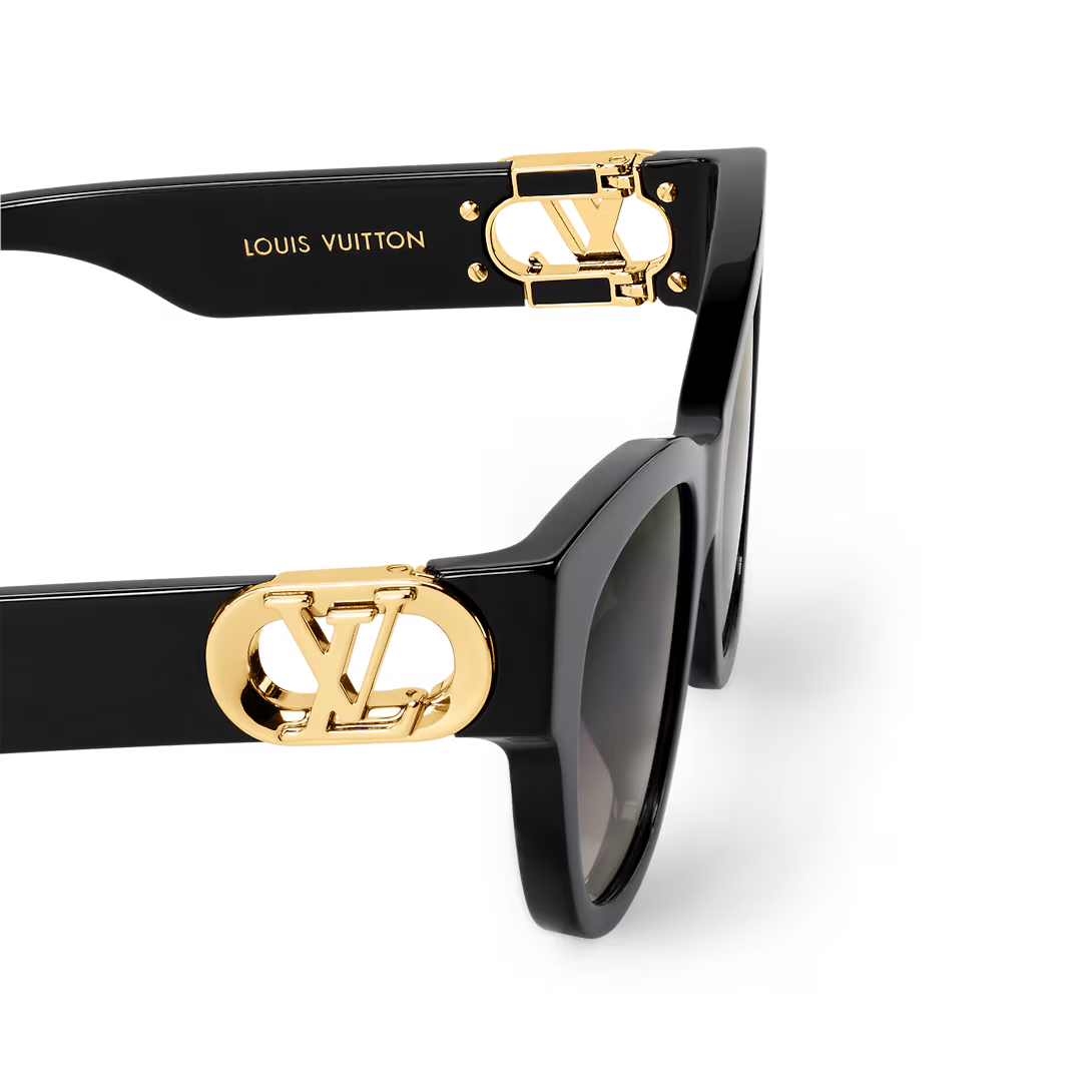  Kính Nữ Louis Vuitton LV Link PM Square Sunglasses 'Black' 